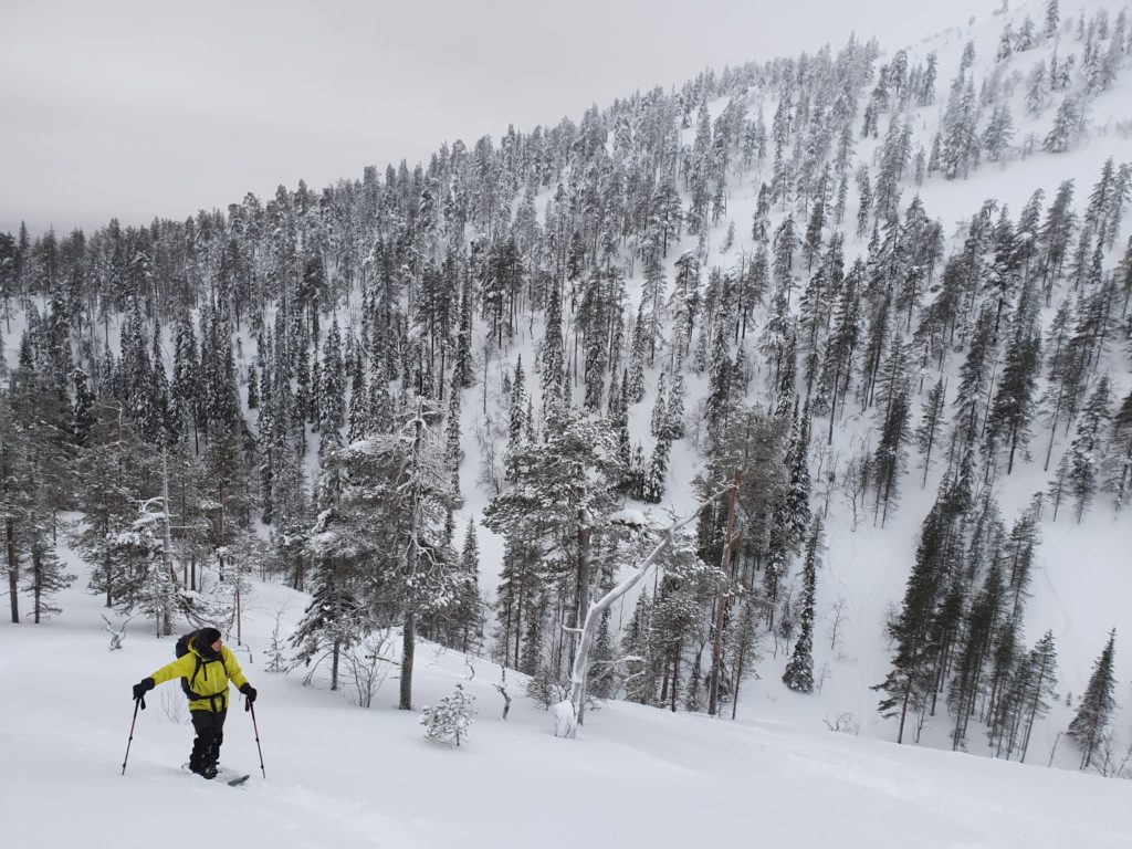 Heading back to the top for our final snowboard run