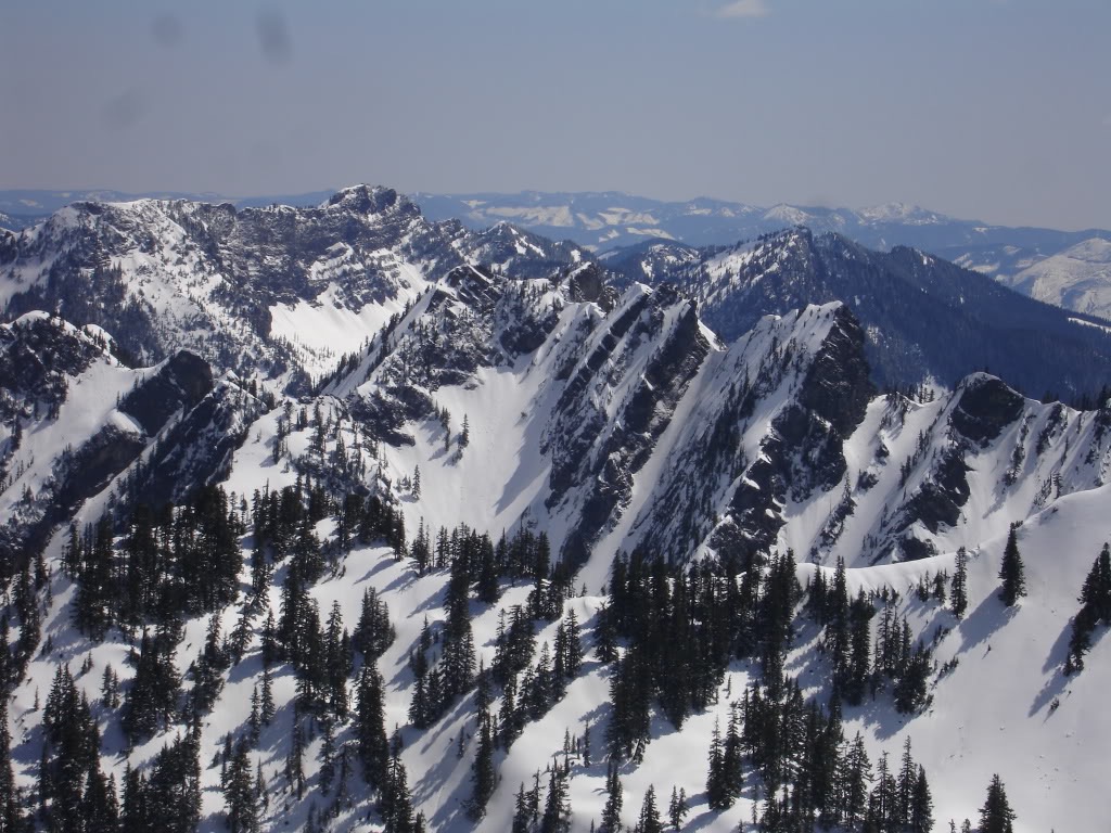 Looking towards the Kendal Peak Chutes