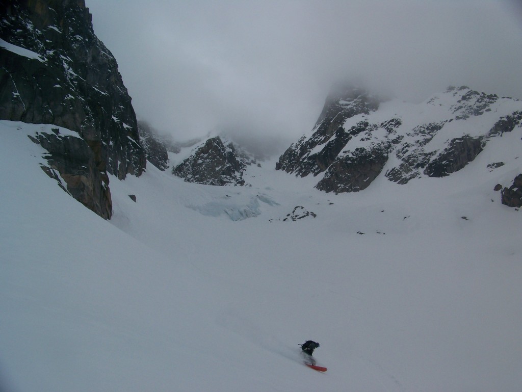 Riding below the Glacier