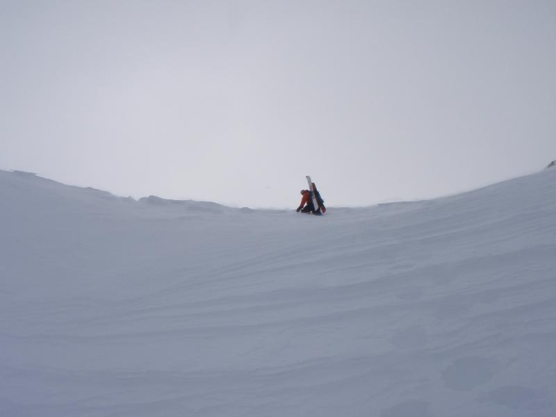 Climbing up to the North col of Mount Stuart