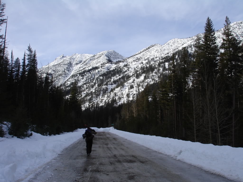 Dan heading up highway 20 to the Silver Star Creek Trail Head before climbing Silver Star Mountain