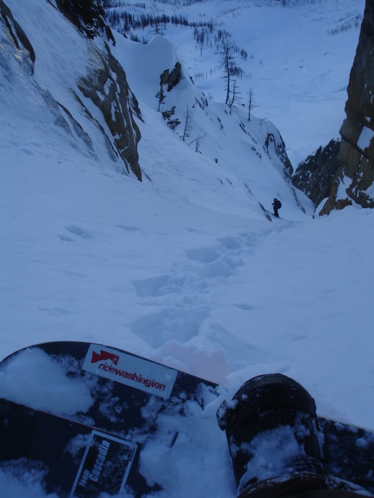 Looking down our run near Silver Star Mountain