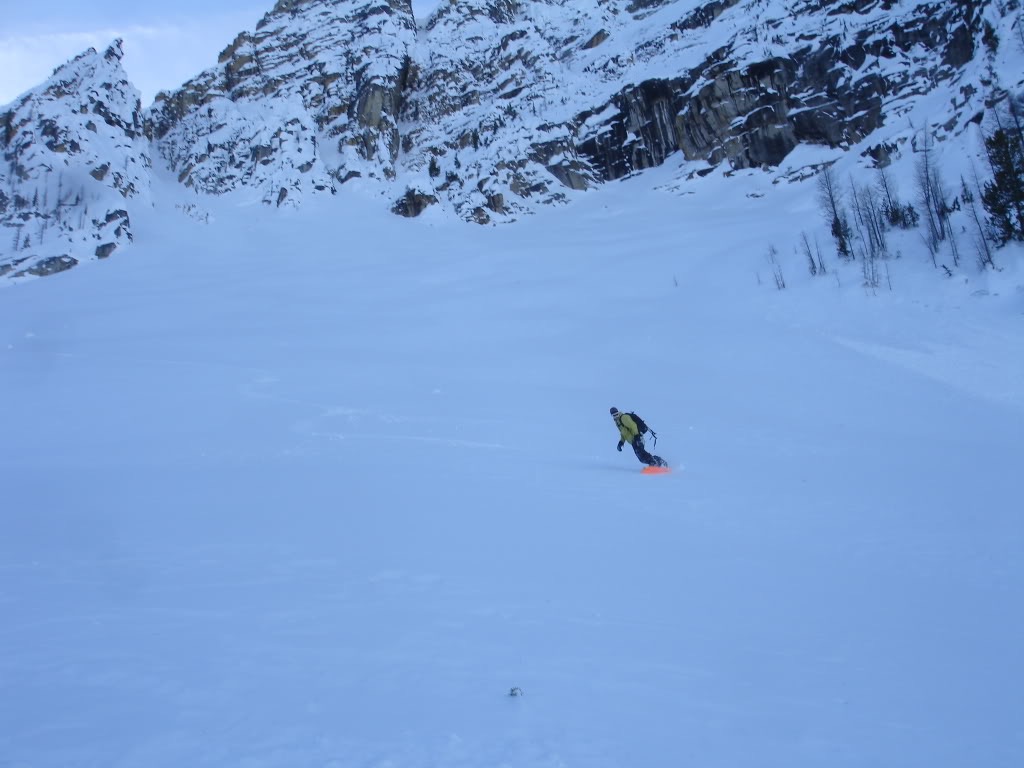 then me snowboarding on the lower apron