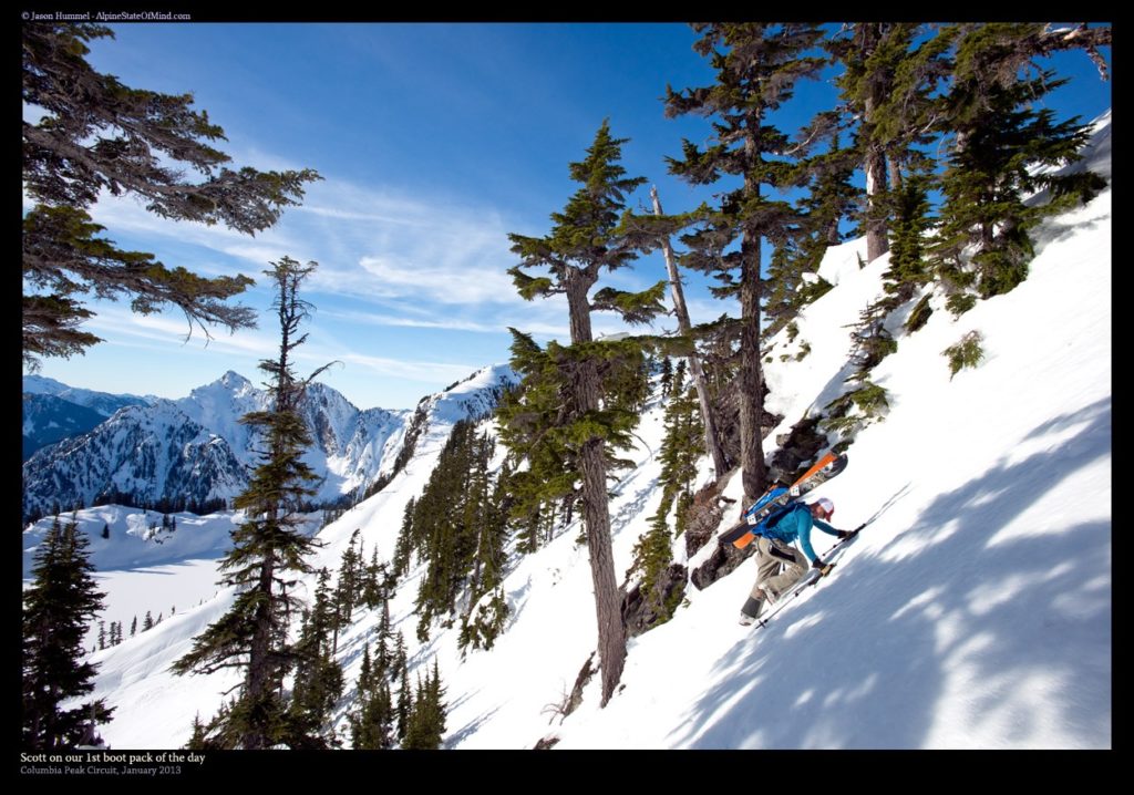 Scott Climbing up to the Columbia Peak Col