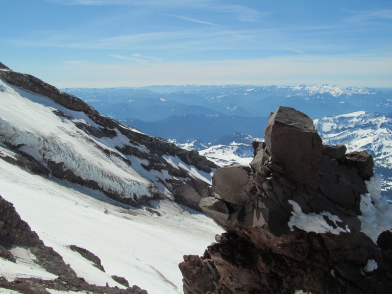 Looking over at the Kautz Glacier