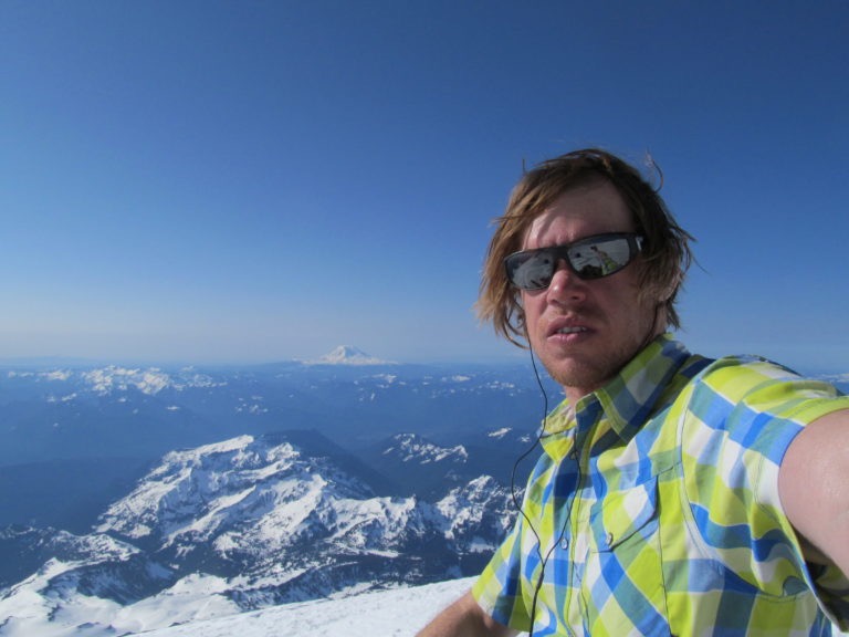Summit selfie on Mount Rainier
