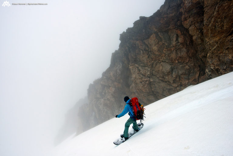 Riding down Chiwawa Mountain near Trinity