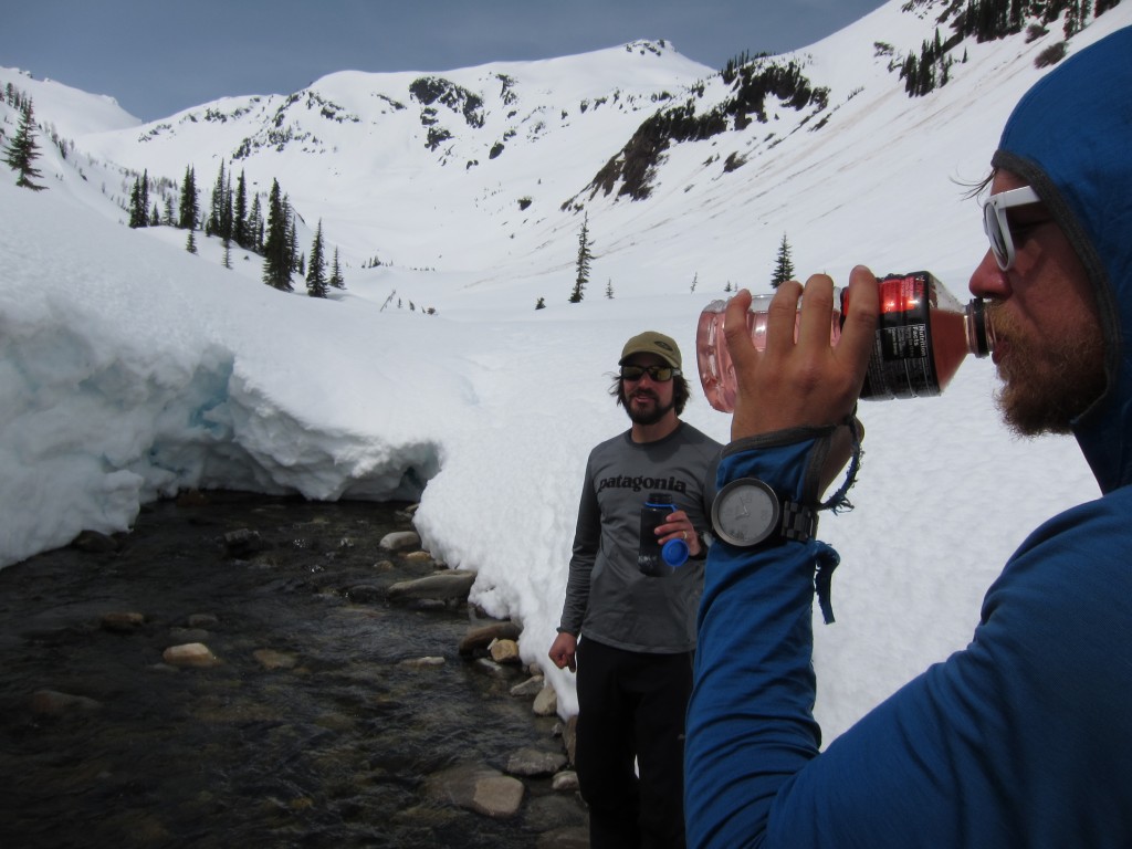 Enjoying some of the freshest water in the Cascades