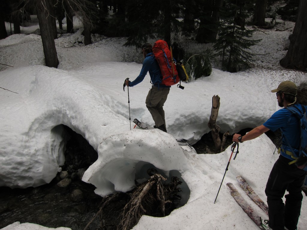 Crossing one of many creeks