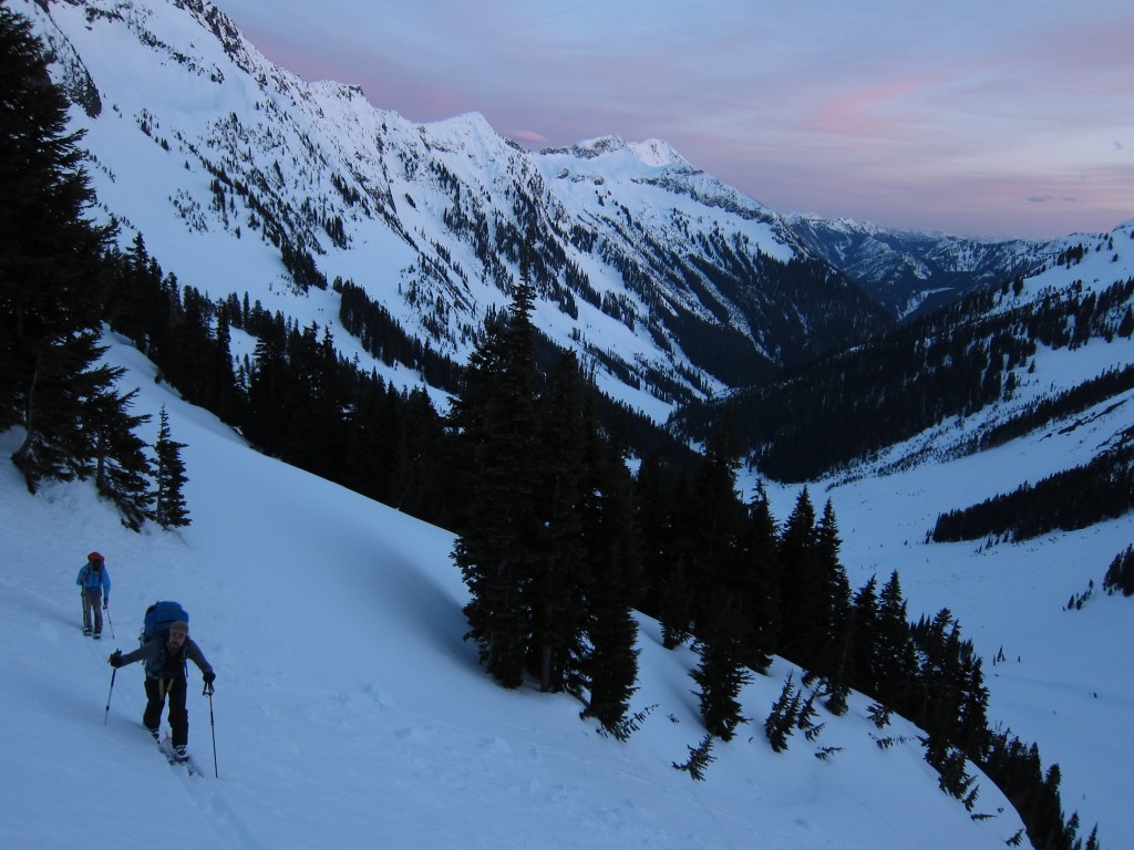 Getting into the Alpine around sunset