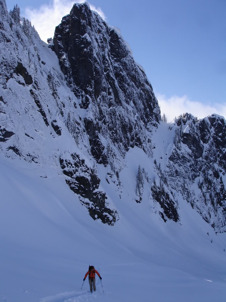 Surrounded by massive peaks