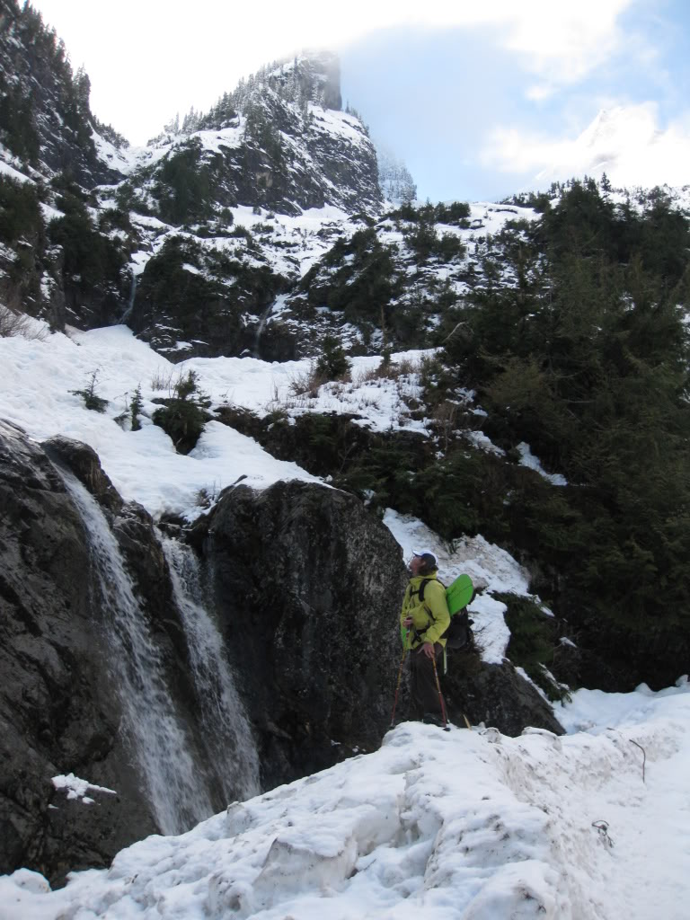 The cliffs were covered in waterfalls