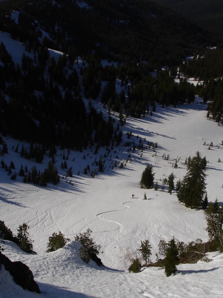 Amar droping off the sumit of Yamsay Mountain