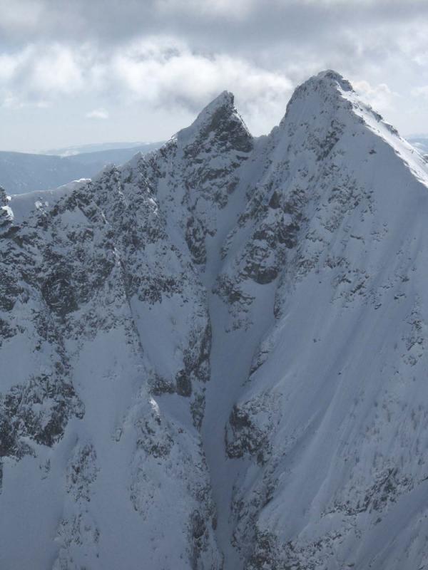 Another John Scurlock photo of the Black Hole Couloir on Bandit Peak