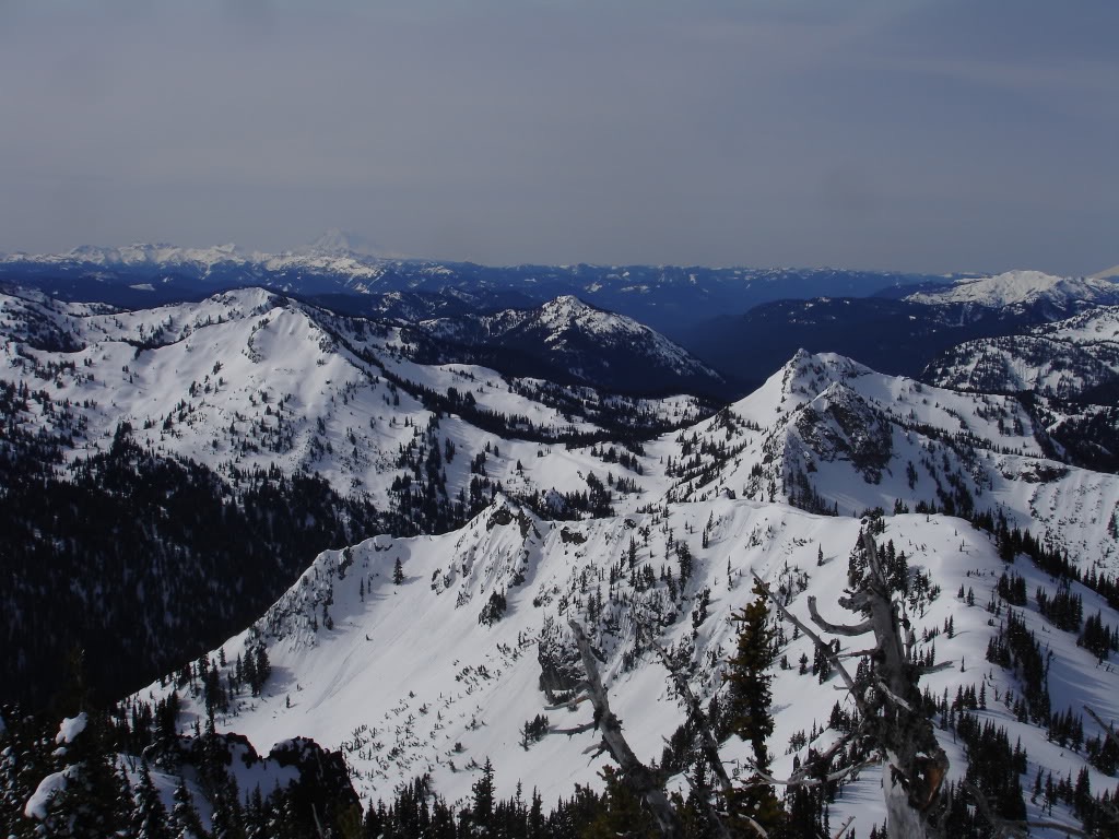 Looking towards Chinook Pass from the summit of Shepard Peak