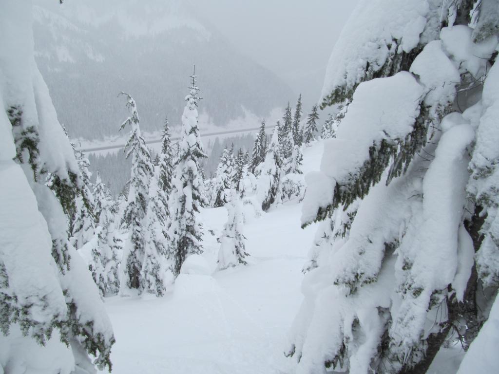 Looking down Skyline ridge with Highway 2 in the distance