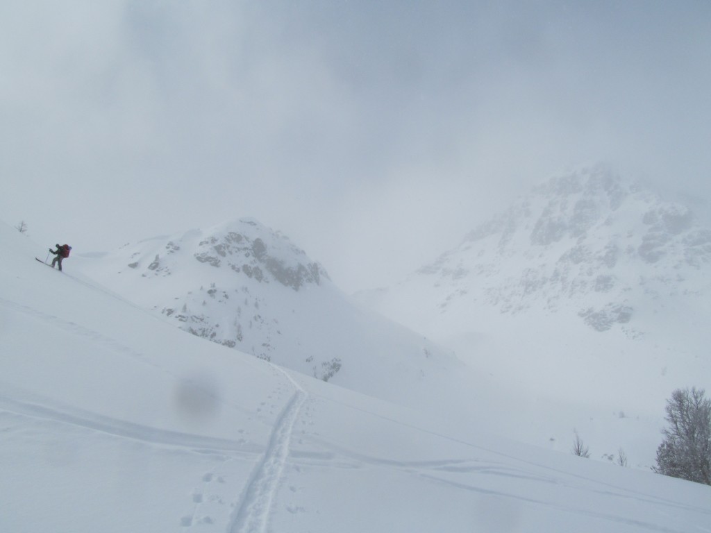 Ski touring up and over Black Mountain