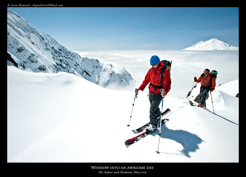 Making our way to the top of the White Salmon Glacier