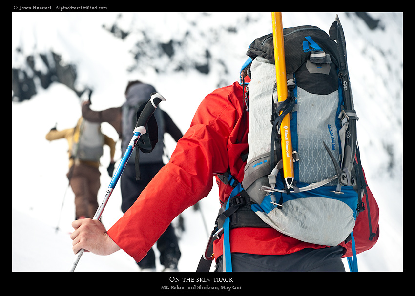 Heading towards the White Salmon Glacier on Mount Shuksan