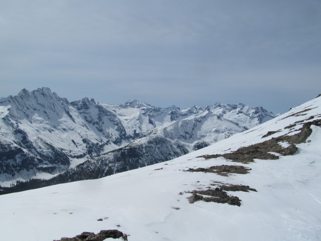 One last look at Goode Mountain on another Cascadian Epic over Black Peak Col