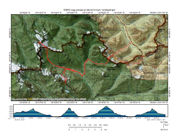 The route map for Mount Logan and Goode Mountain
