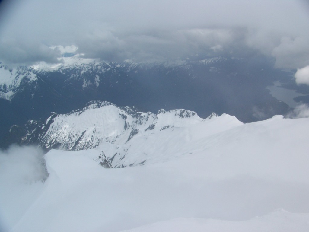 Looking down the Sulphite Glacier