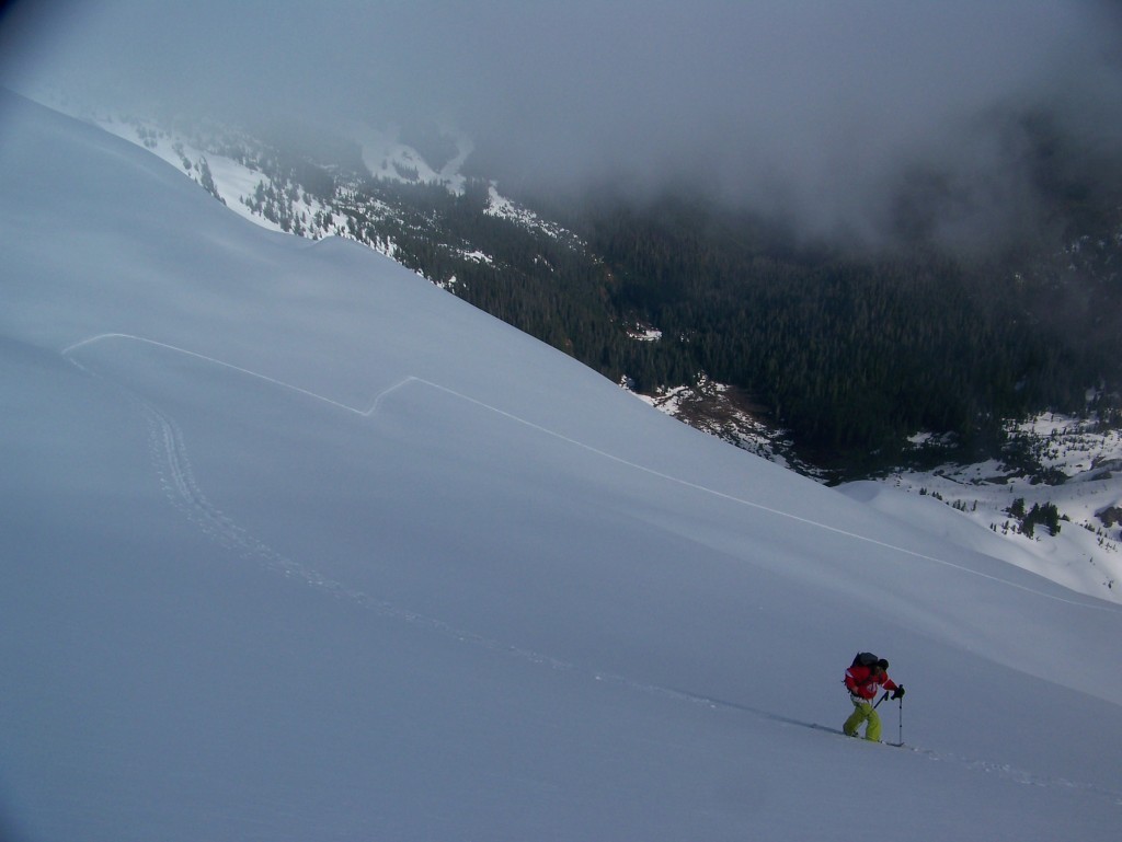 Near the top of the White Salmon Glacier