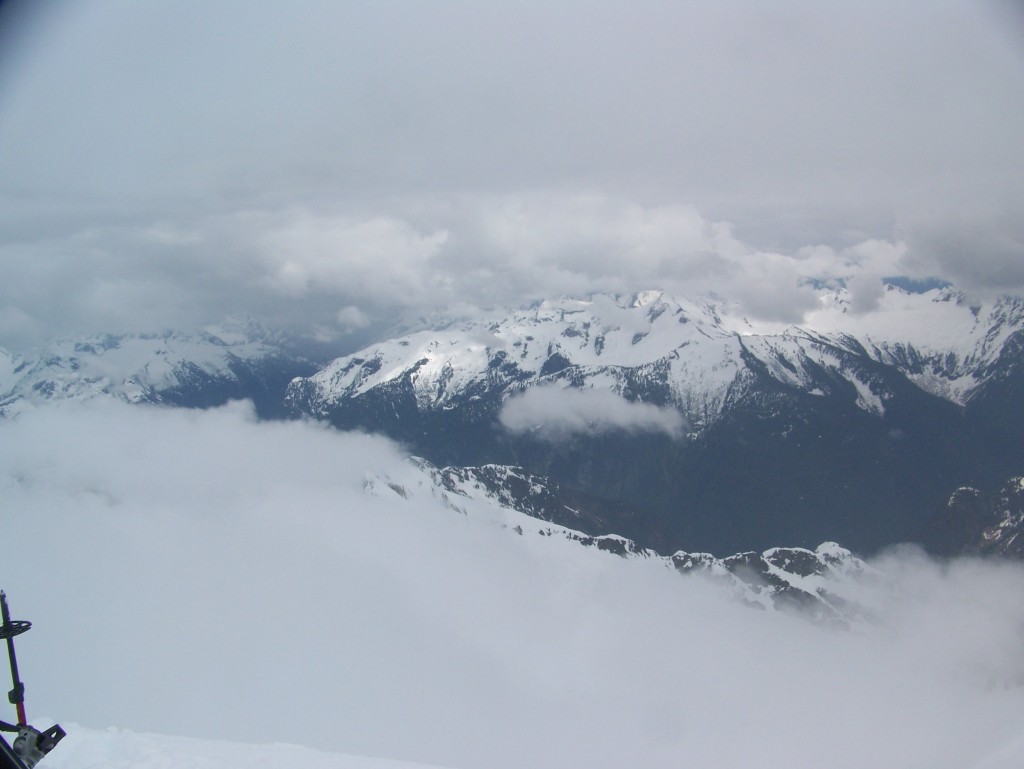 Looking south into the North Cascades from Mount Shuksan