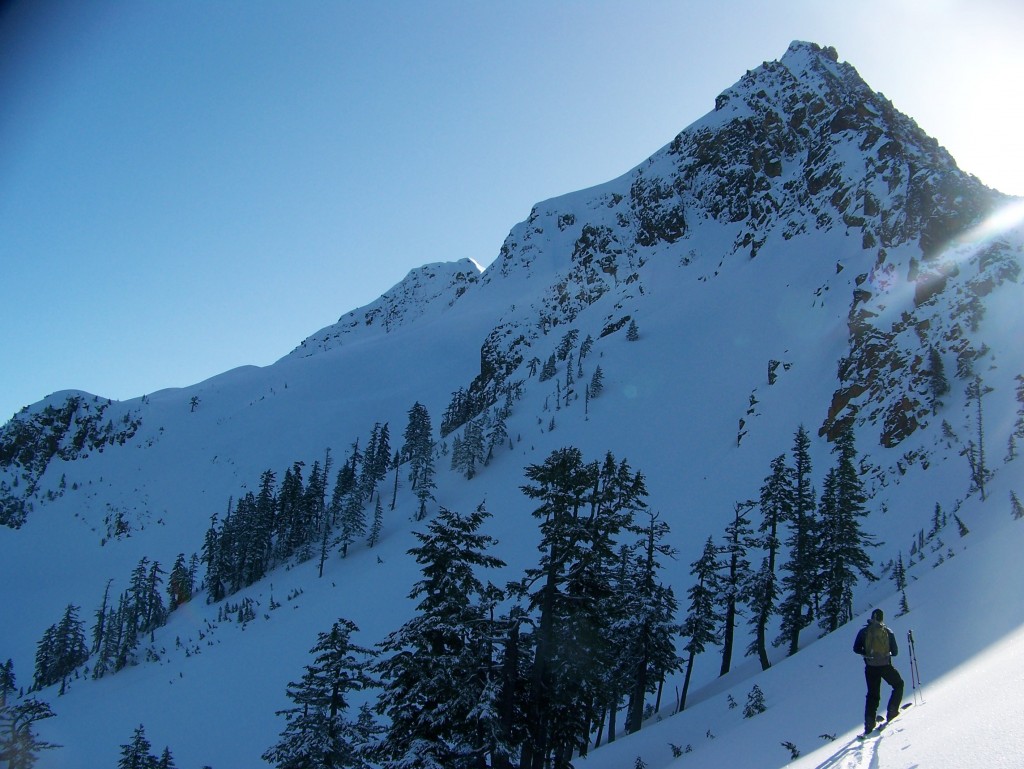 John Skinning with North Twin Sister in the distance