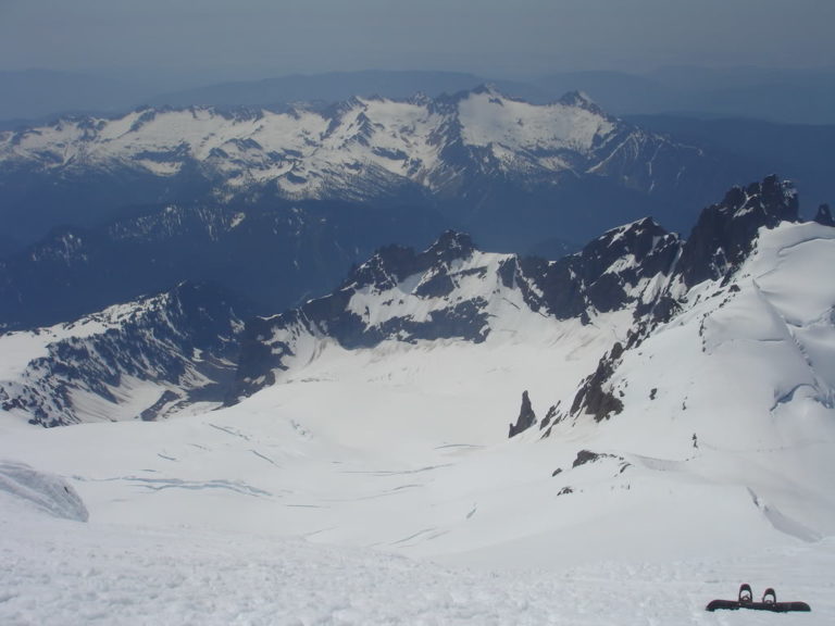 Looking towards the Easton Glacier on the Coleman Deming Route of Mount Baker