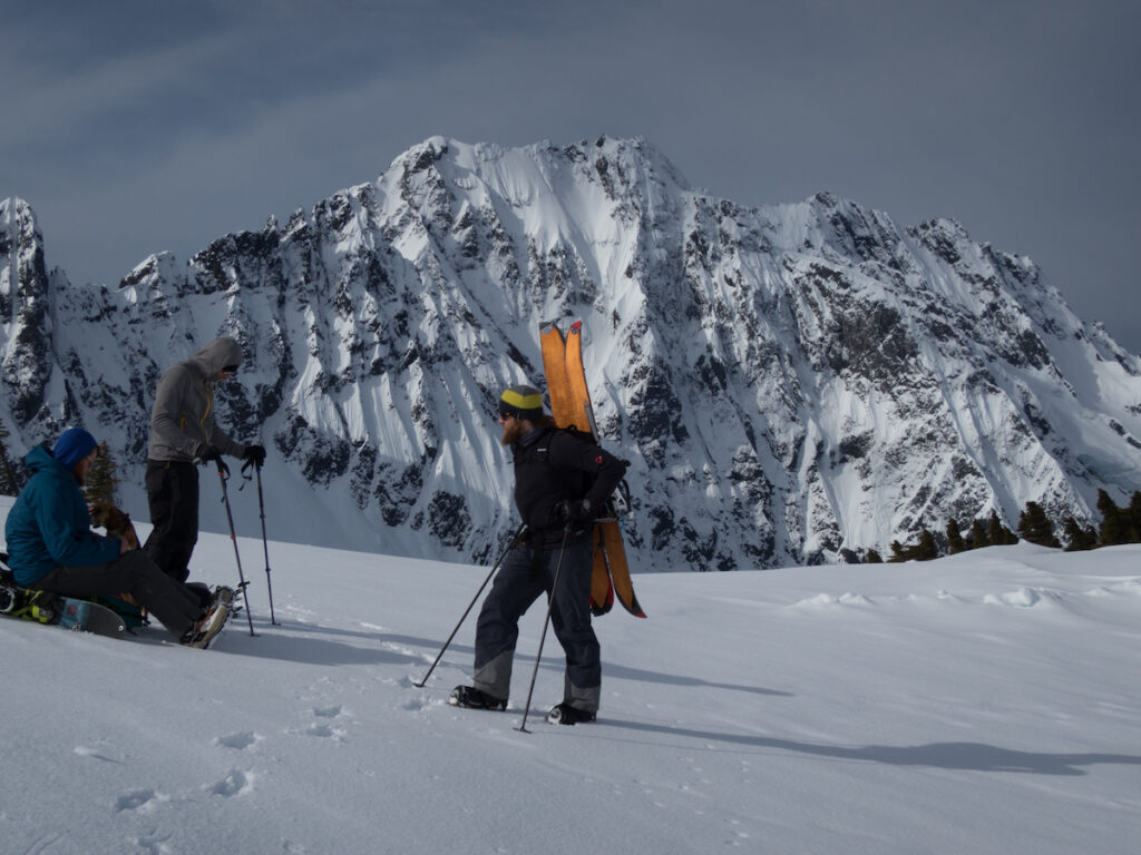 Enjoying a quick break at the Sahale Arm