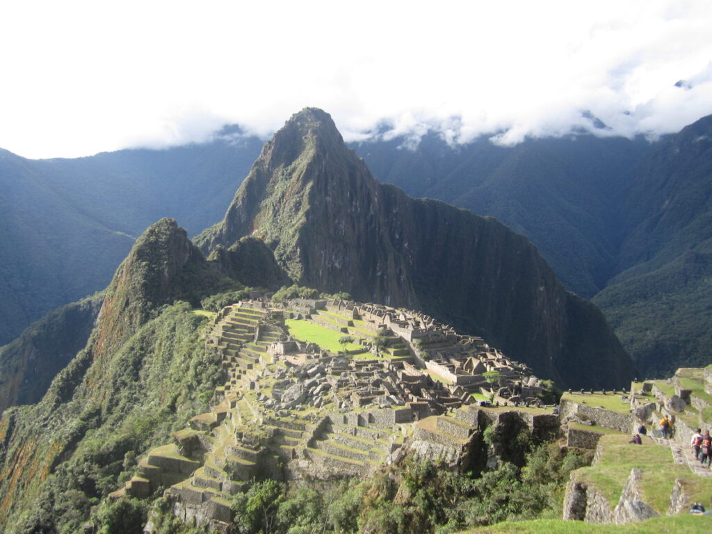 machu picchu built on the top of a mountain