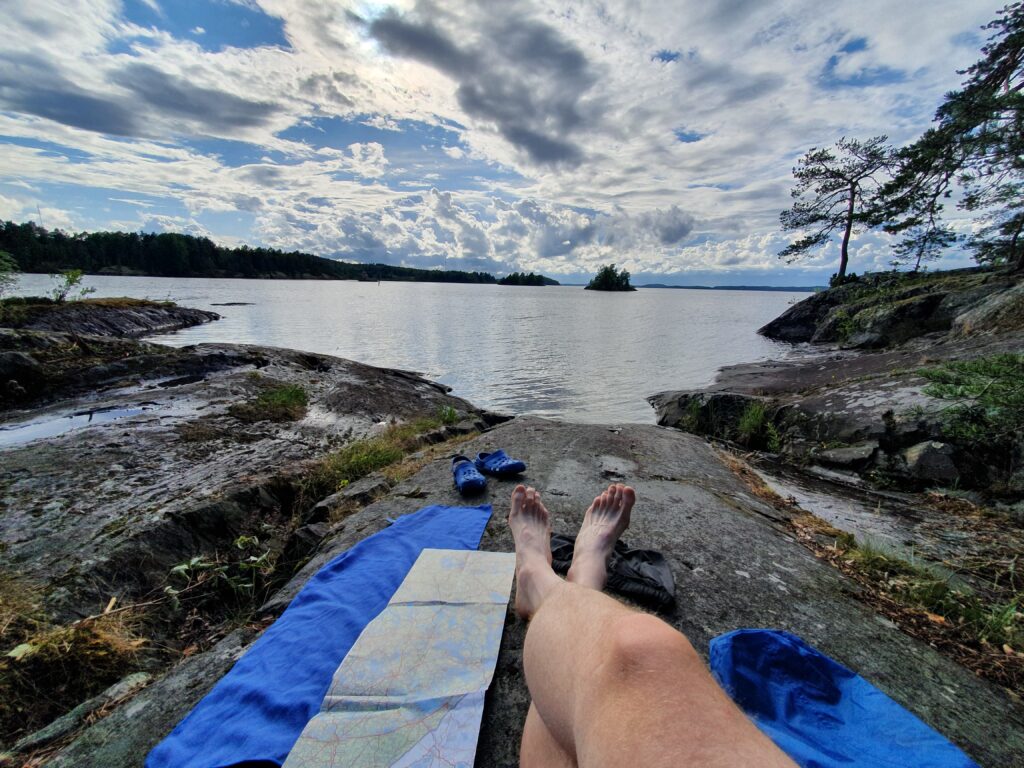Enjoying my camping spot in Savonlinna