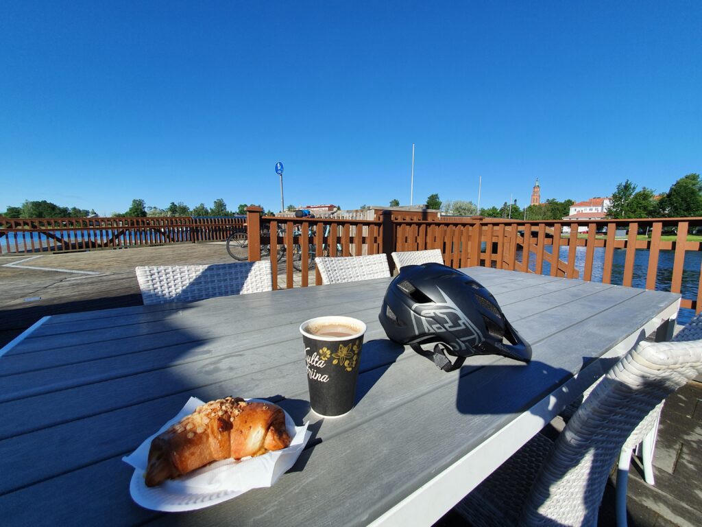 Enjoying the morning market in Savonlinna