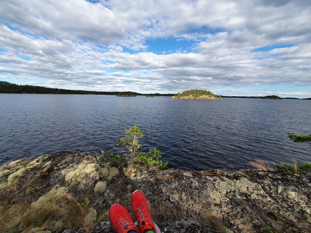 camping on Lake Saimaa