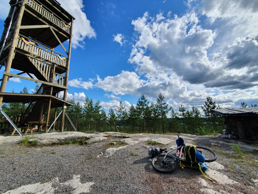 Making my way to a lookout tower near Suomenlehti