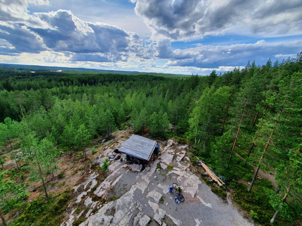 A view from the top of the tower