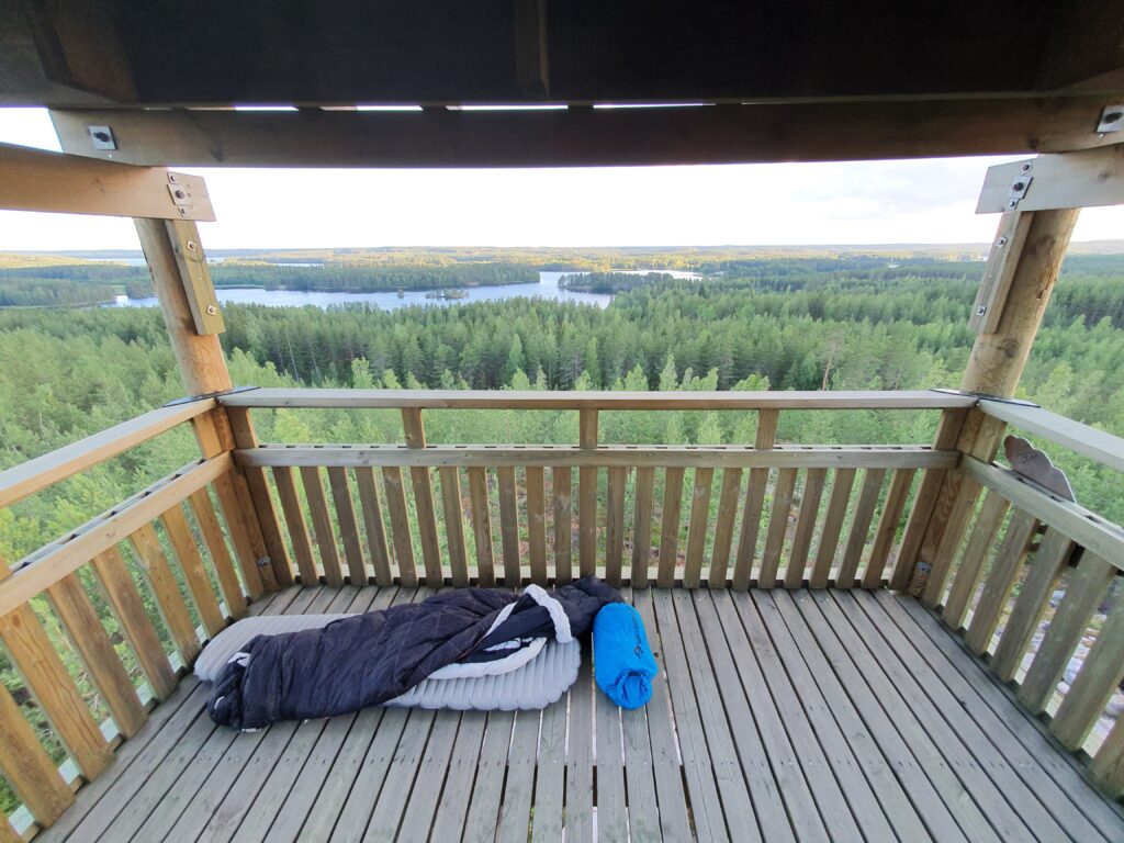 camping in the lookout tower