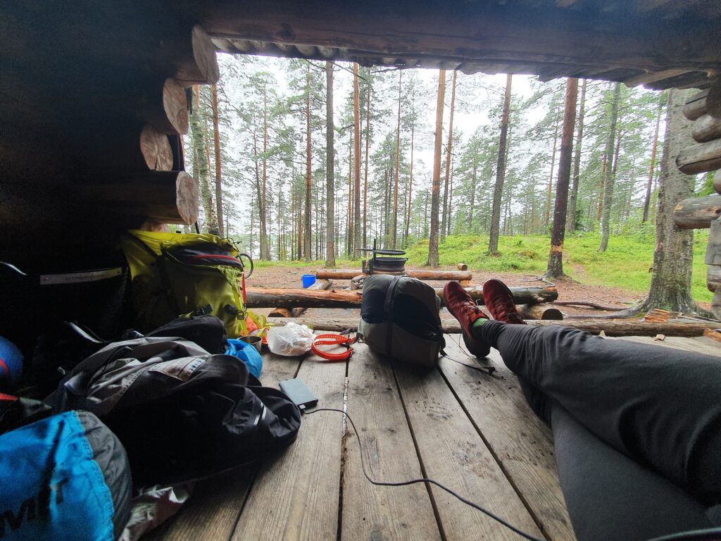 Shelter in a Laavu on Taipalsaari