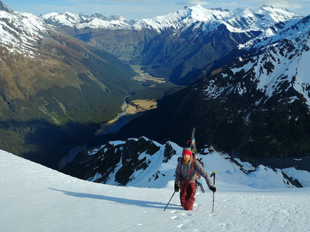 Climbing back up Mount Barff