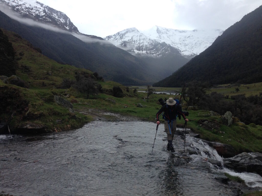 Leaving the Mutukituki valley after a climb of Mount Barff
