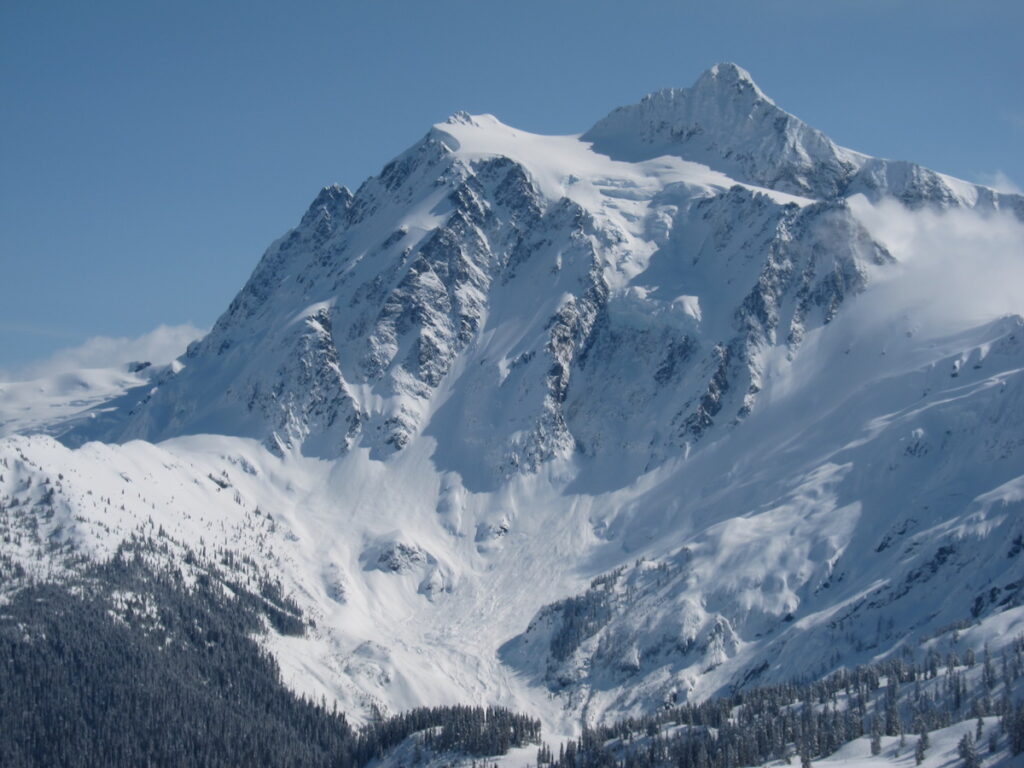 A better view of the Northwest Couloir on Mount Shuksan