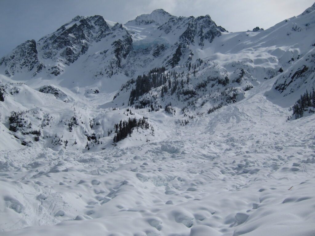 Looking up at Mount Shuksan and the Northwest Couloir