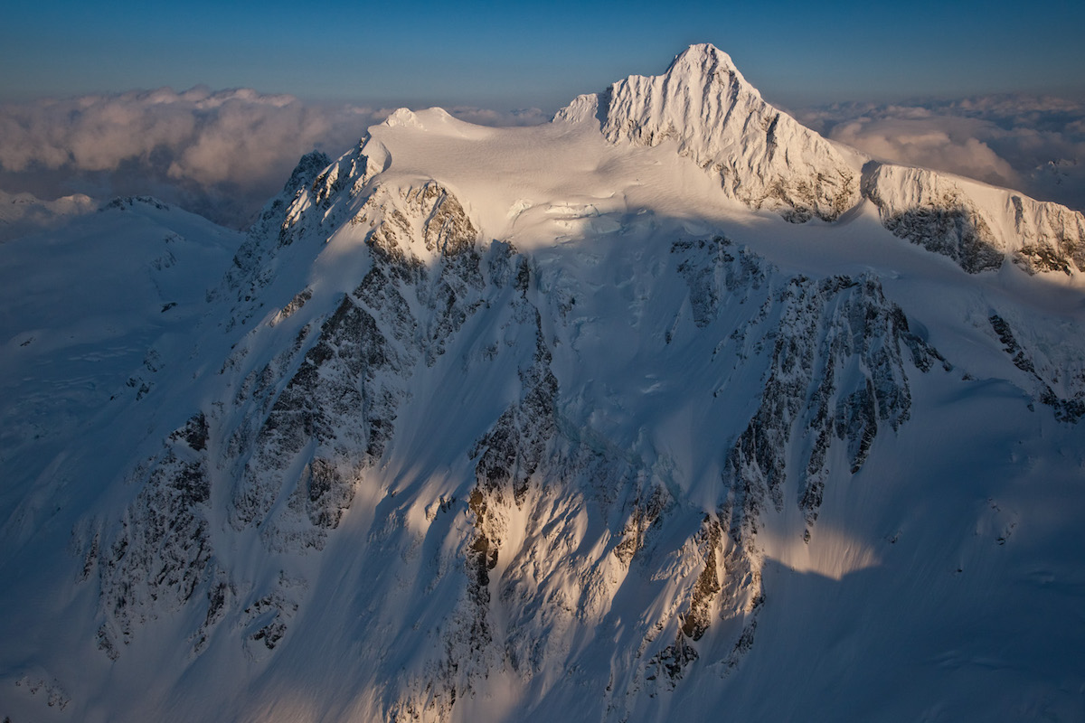 Looking at the Northwest Couloir on Mount Shuksan