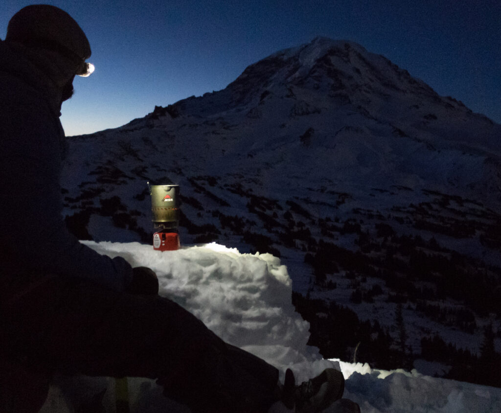 Camping on the summit of Mount Pleasant