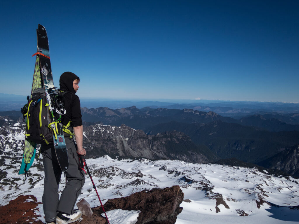 On the summit of Observation Rock after camping on Mount Pleasant