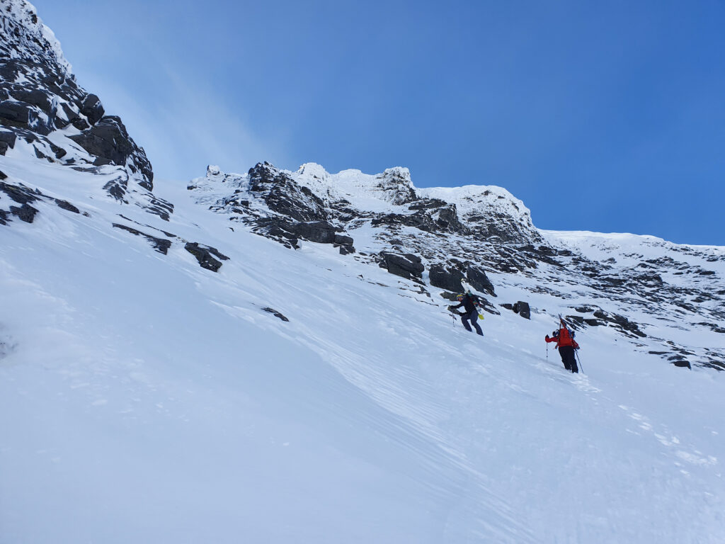 Finding a ski line in Revda Russia