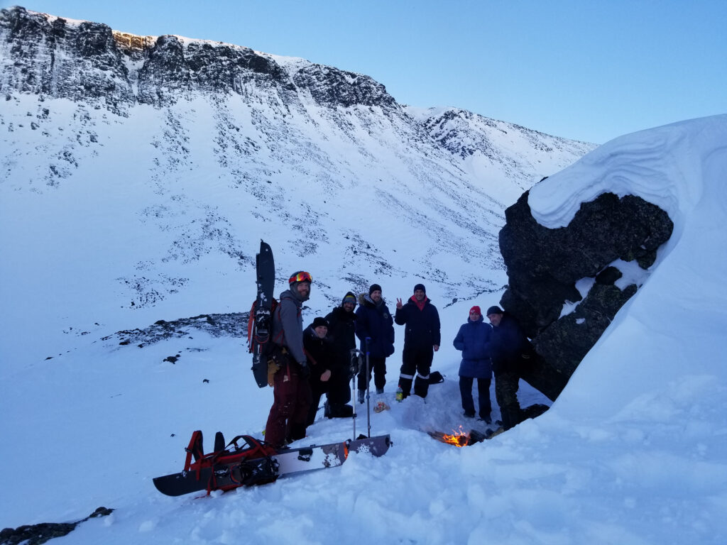 Meeting a group of locals at a sacred Sami rock