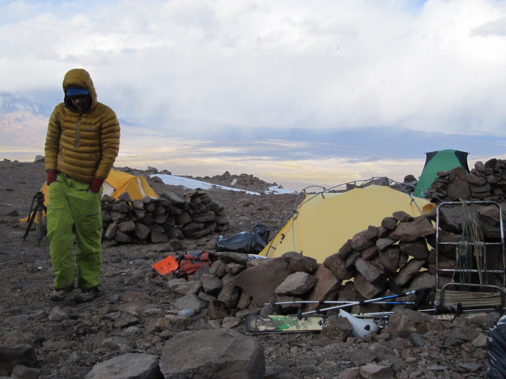 Our base camp so we could so some Snowboarding in Bolivia