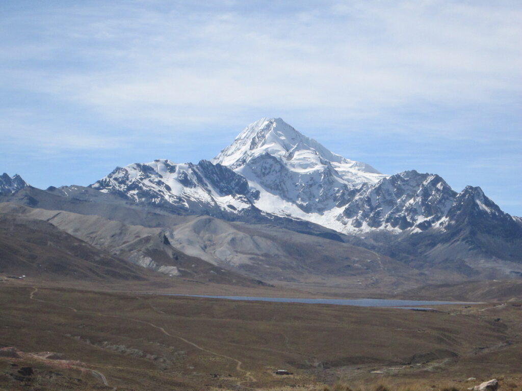 Driving toward Huayna Potosi to do some Snowboarding in Bolivia